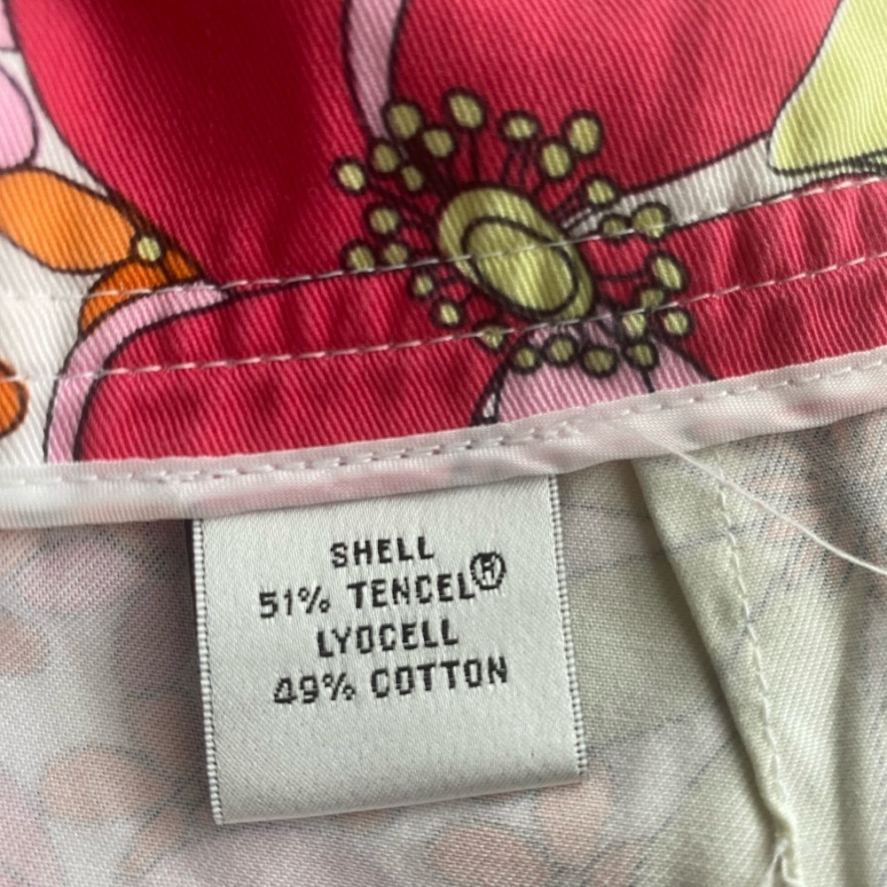 Talbots Women Straight Pencil Skirt Multi Colored Floral Print Cotton Blend 12 - Picture 7 of 8